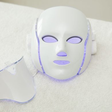 LED mask for facial rejuvenation. glows in different colors.