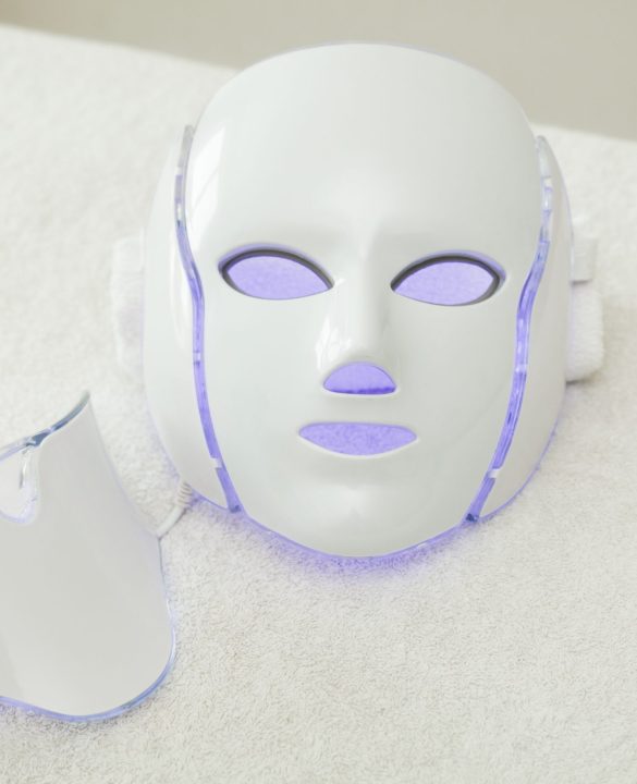 LED mask for facial rejuvenation. glows in different colors.