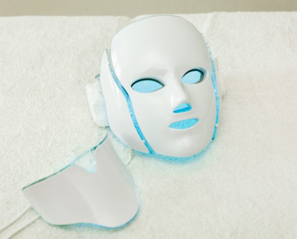 LED mask for facial rejuvenation. glows in different colors.